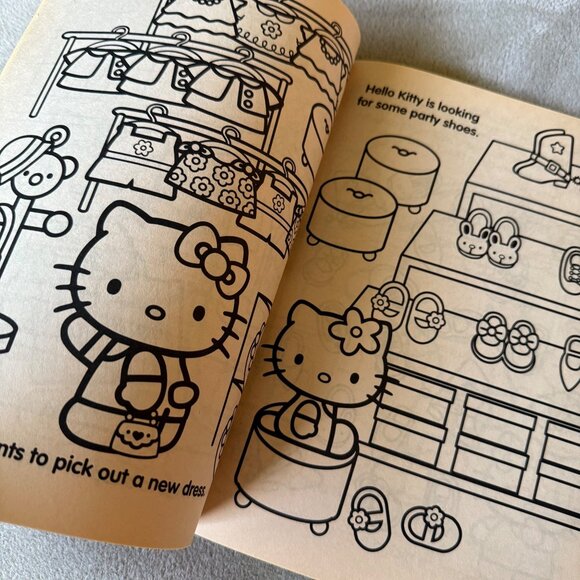 2009 New NOS Sanrio Hello Kitty coloring activity book/paper doll - Picture 7 of 9